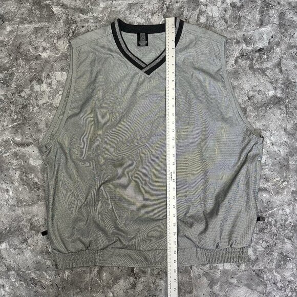 Vintage Nike Golf Vest Pullover Men Size XL Grey Windbreaker Tiger Golfing - Picture 4 of 6